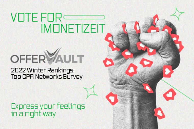 Support iMonetizeIt at Offervault Winter Rankings 2022